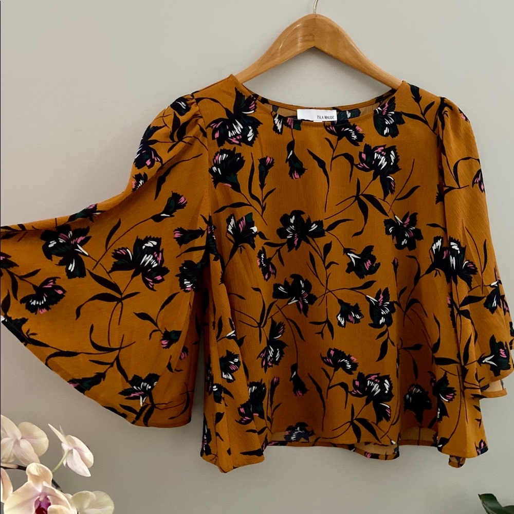 Pretty Floral Anthropologie Blouse
